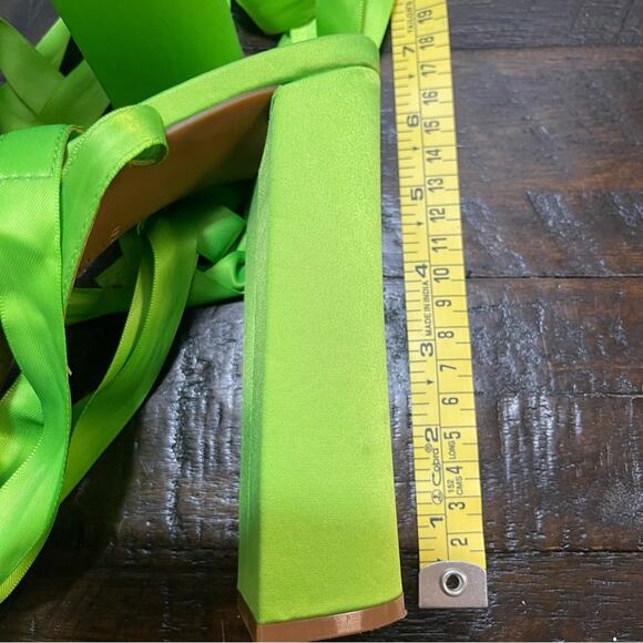 Gianni Binni satin platform ankle wrap‎ heels size 11 - Picture 6 of 16